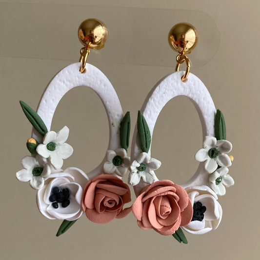 Custom Bridal Bouquet Earrings | Floral Clay Keepsakes | Wedding Day Memories