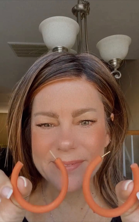 Polymer Clay Hoop Earrings by Wendy Varner Designs