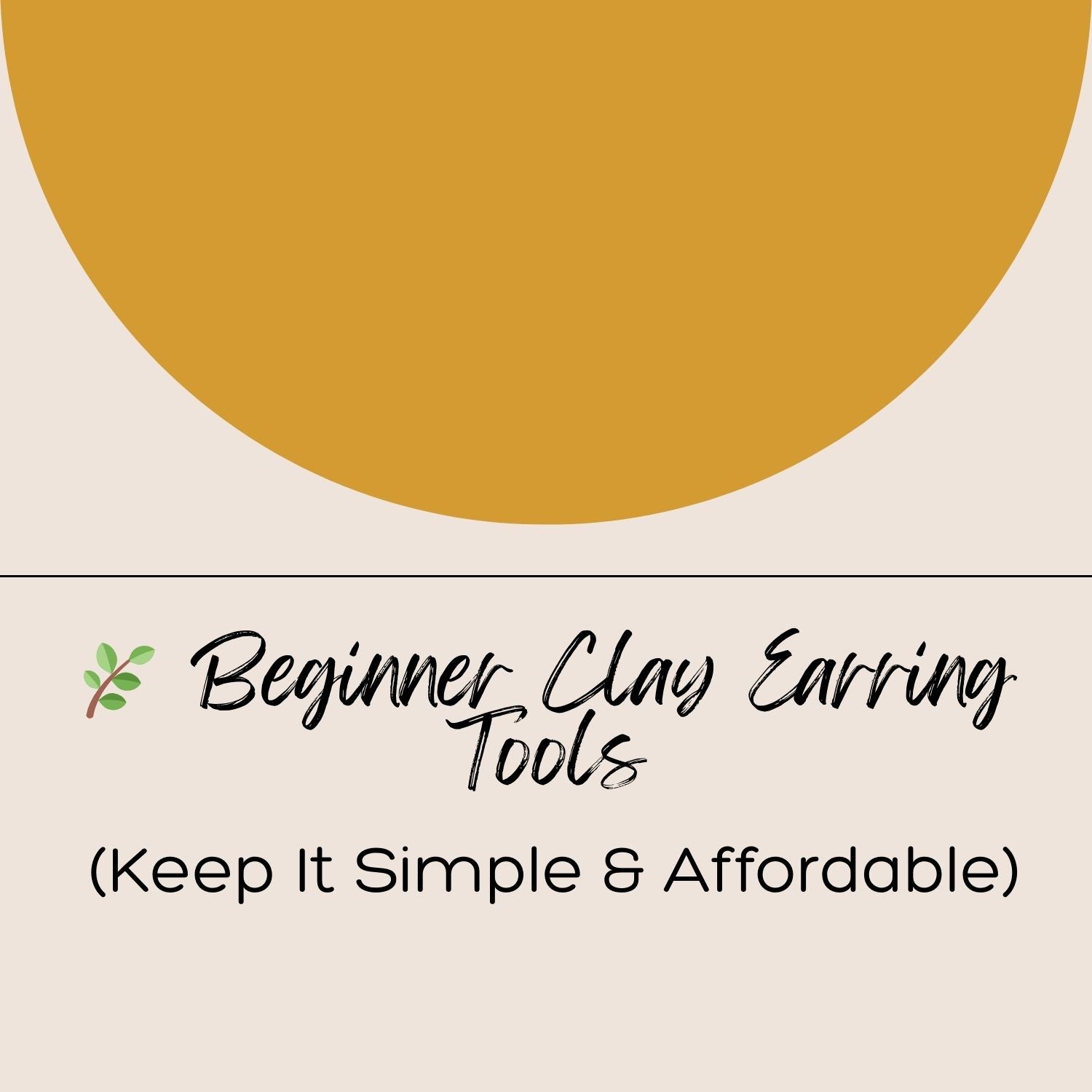 Printable Beginner Clay Earring Tools Guide Cover         