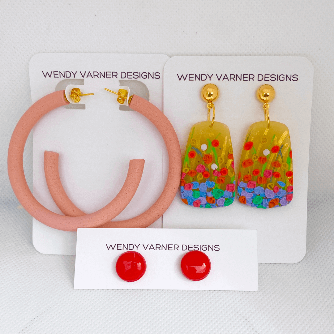 Polymer Clay Earring Subscription Box by Wendy Varner Designs