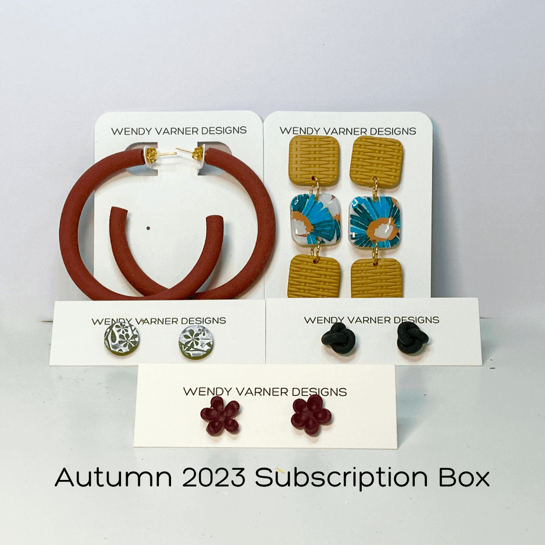 Polymer Clay Earring Subscription Box by Wendy Varner Designs