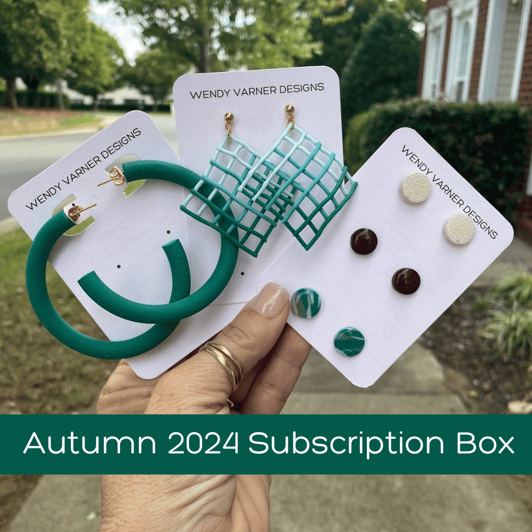 Autumn 2024 Seasons Change Polymer Clay Earring Subscription Box by Wendy Varner Designs