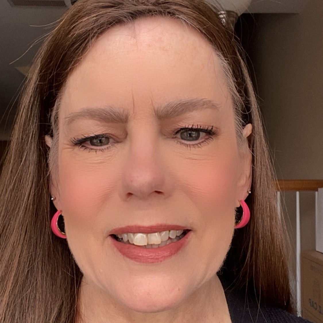 Handmade polymer clay hoops by Charlotte NC artist Wendy Varner Designs