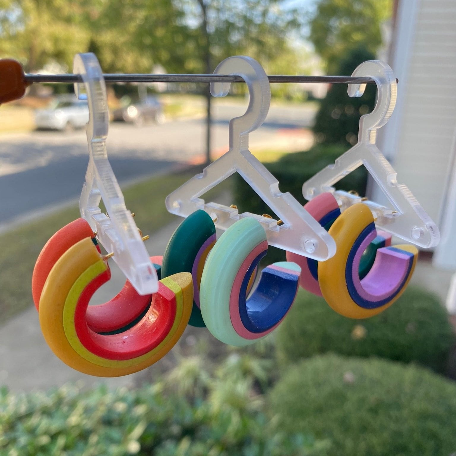 Carson Earrings – Showcasing One-of-a-Kind Color Combinations for Each Pair