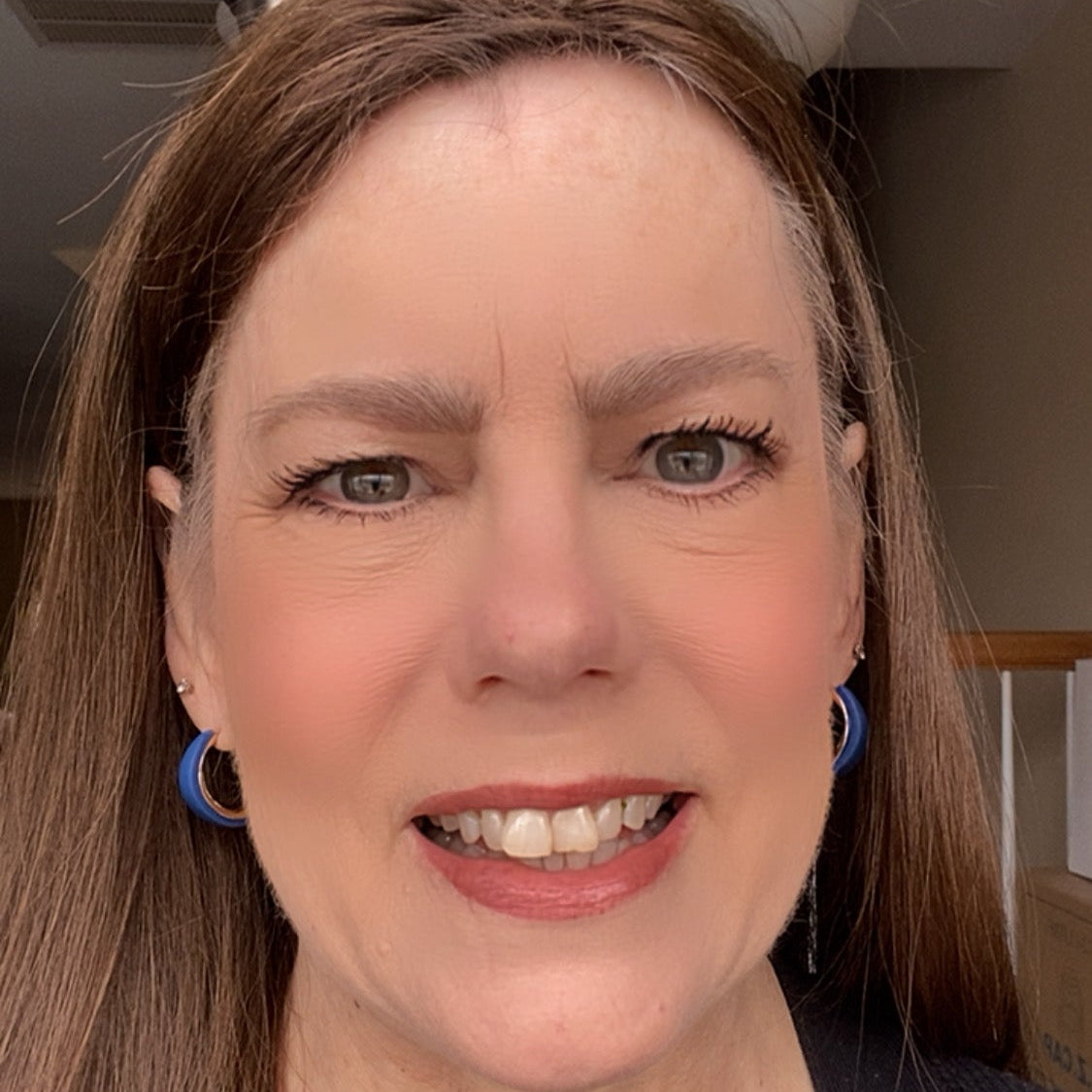 Handmade polymer clay hoops by Charlotte NC artist Wendy Varner Designs